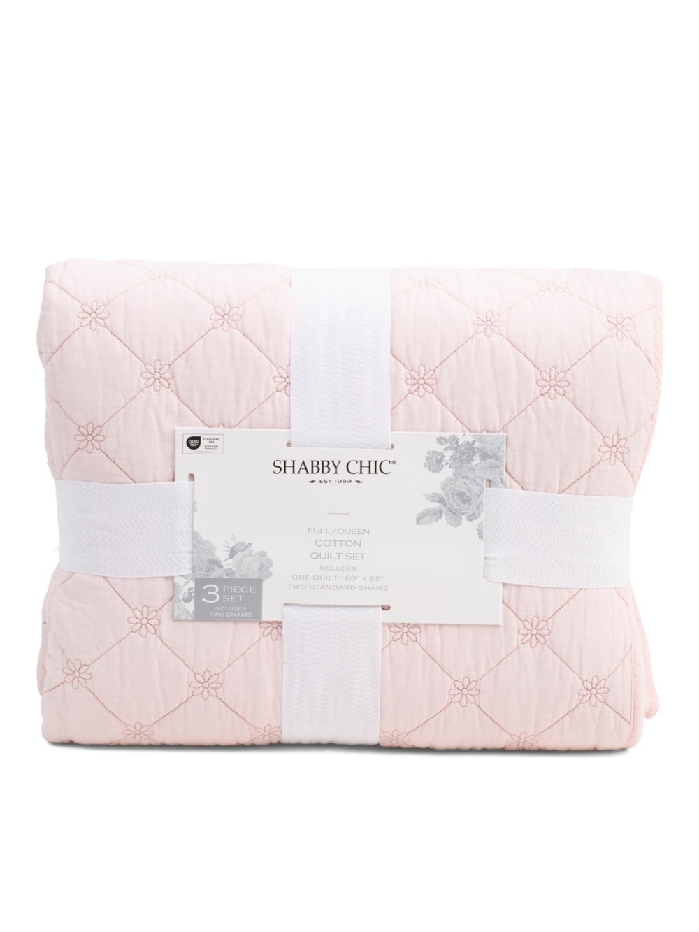 🎉LAST PIECE🎉Shabby Chic Light Pink Quilted‎ Cotton Quilt Set
